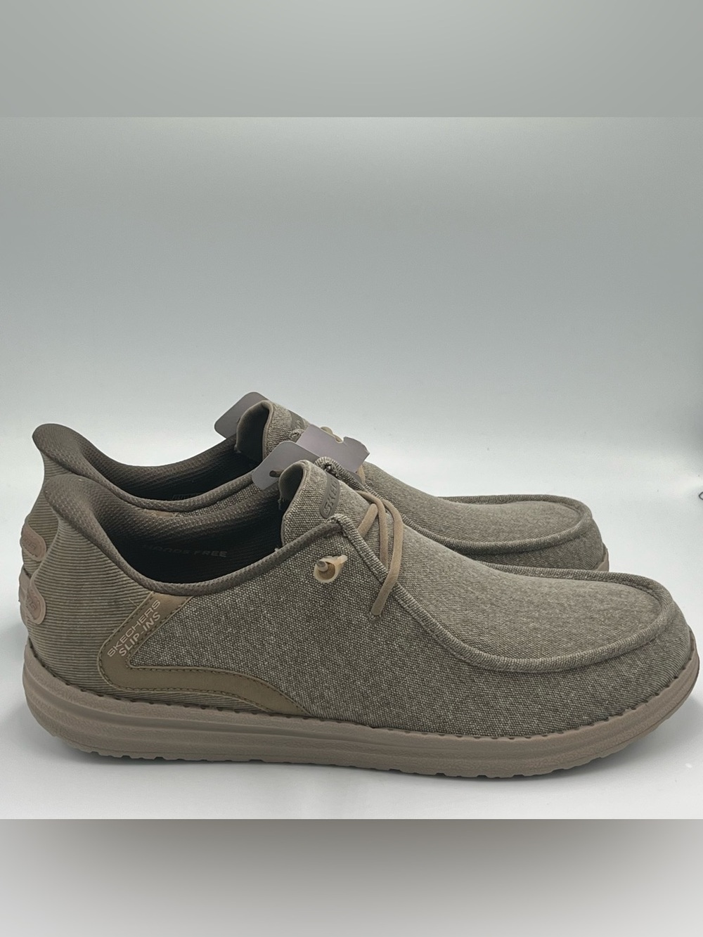 SKECHERS Melson Slip-ins Air Cooled Memory Foam Sneakers Khaki Men’s 13
